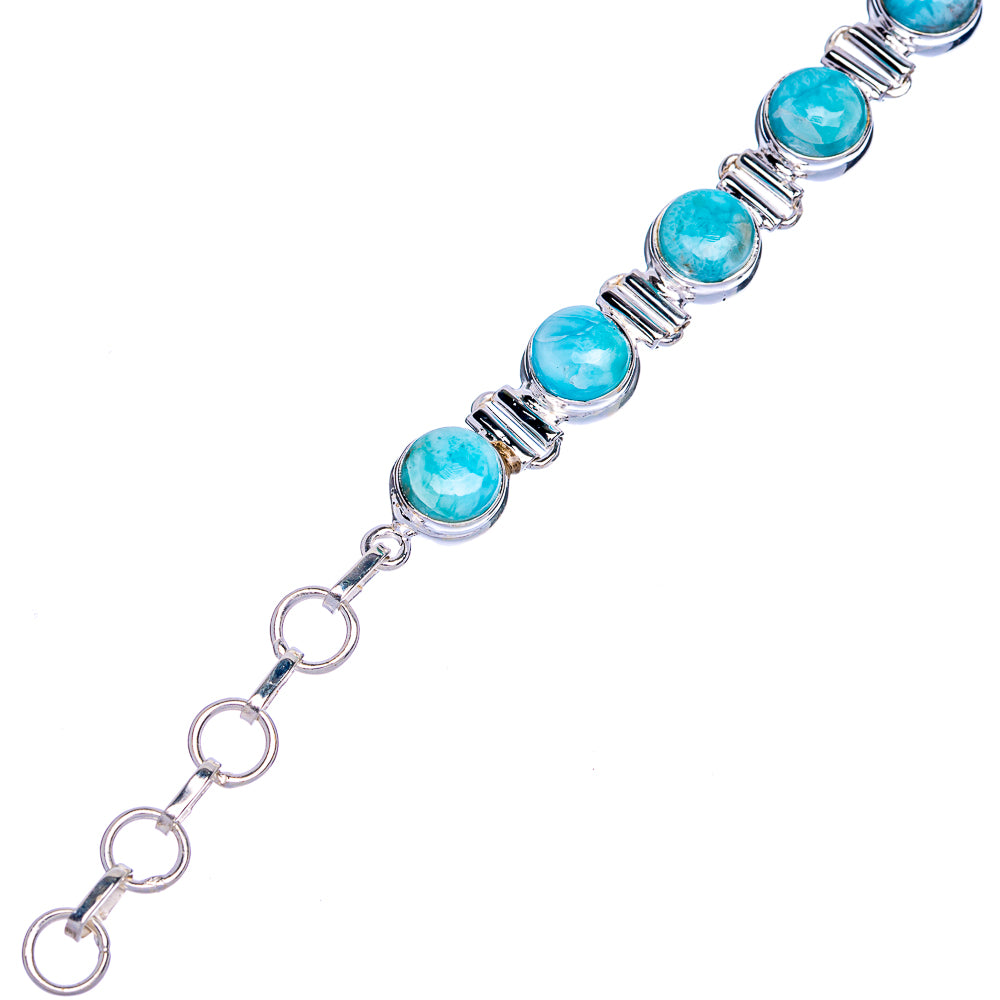Larimar Bracelets 6 1/2 To 8 1/8" (925 Sterling Silver) B90321