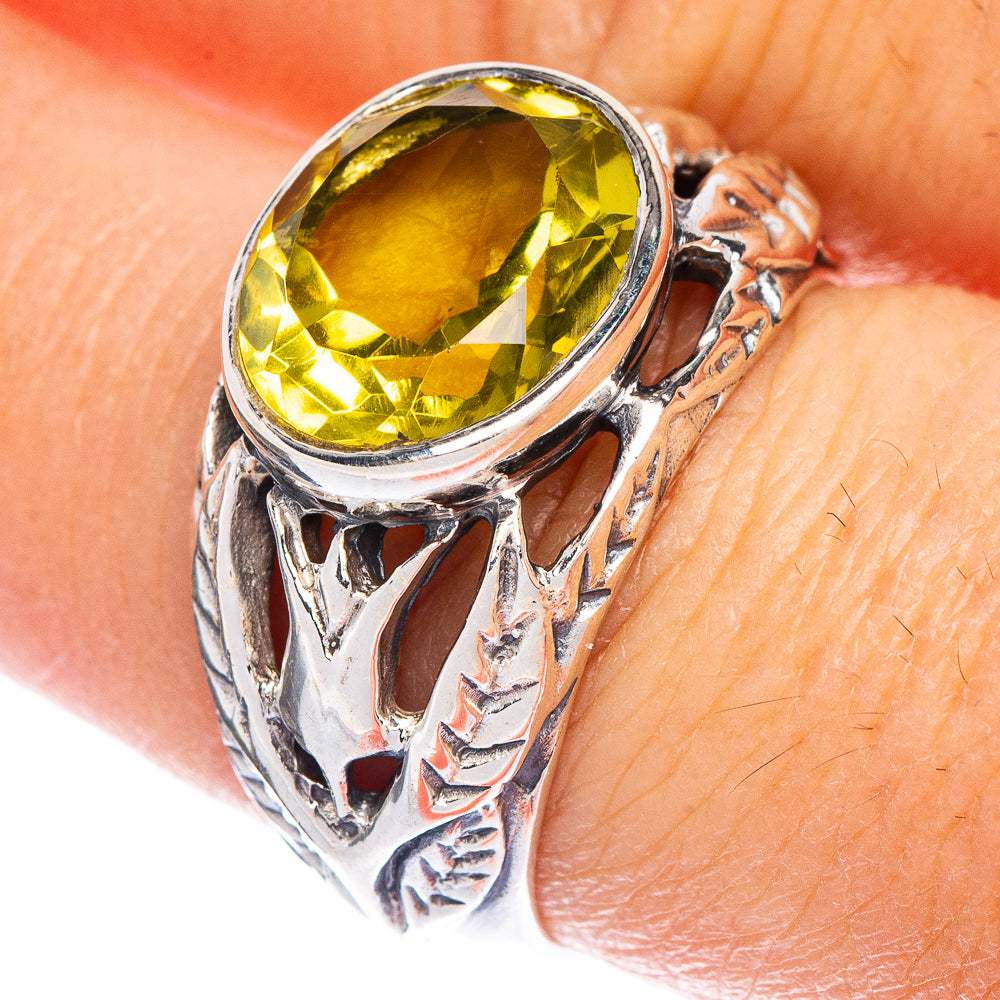 Faceted Citrine Ring Size 7.75 (925 Sterling Silver) R147118