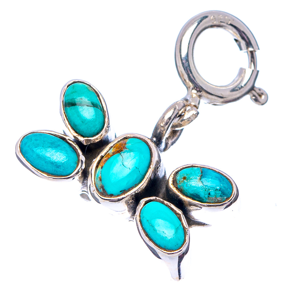 Mohave Turquoise Pendant 7/8" (.925 Sterling Silver)