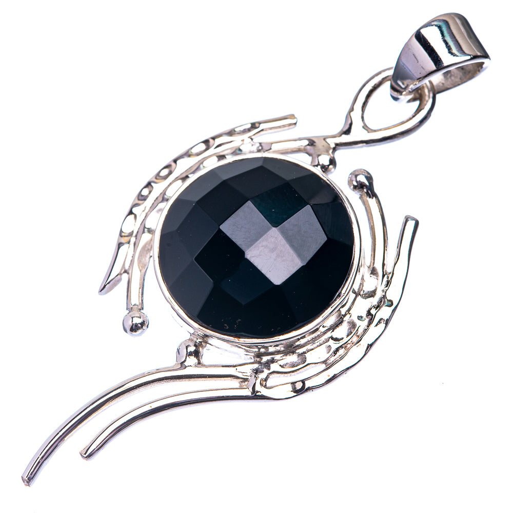 Premium Black Onyx Pendant 1 7/8" (925 Sterling Silver) P38777