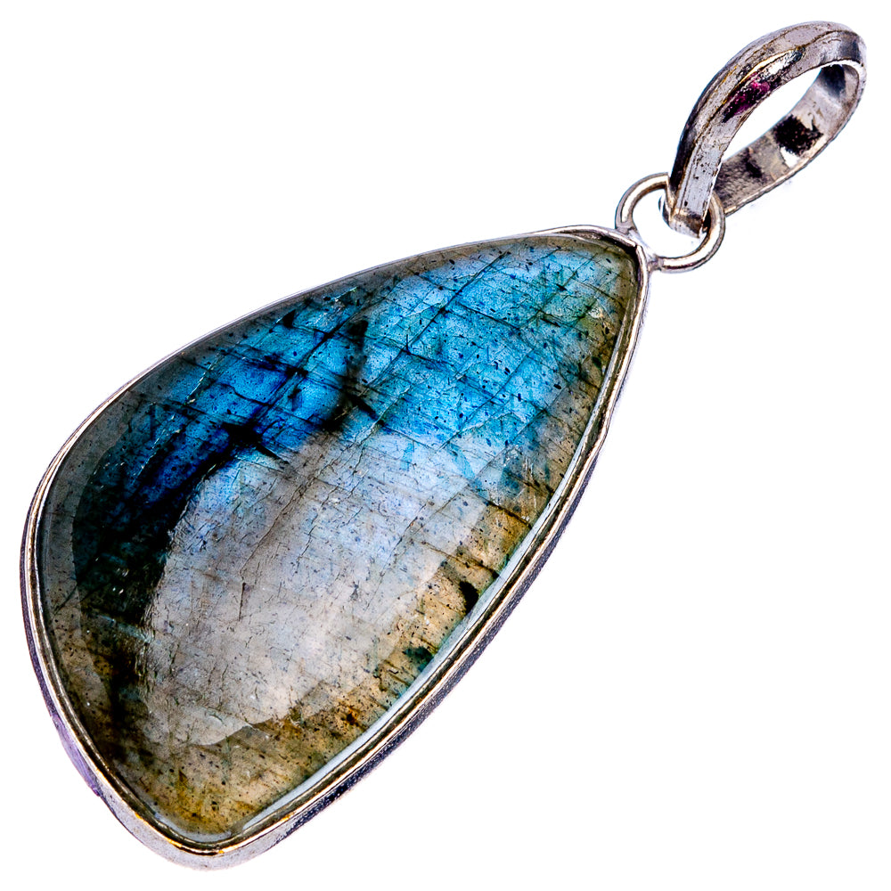 Labradorite Pendant 1 3/4" (Silver Plated)