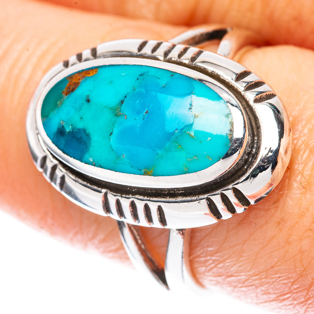 Rare Arizona Turquoise Ring Size 7.75 (925 Sterling Silver) R3090