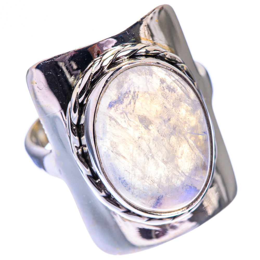 Rainbow Moonstone Ring Size 9 (925 Sterling Silver) R140564