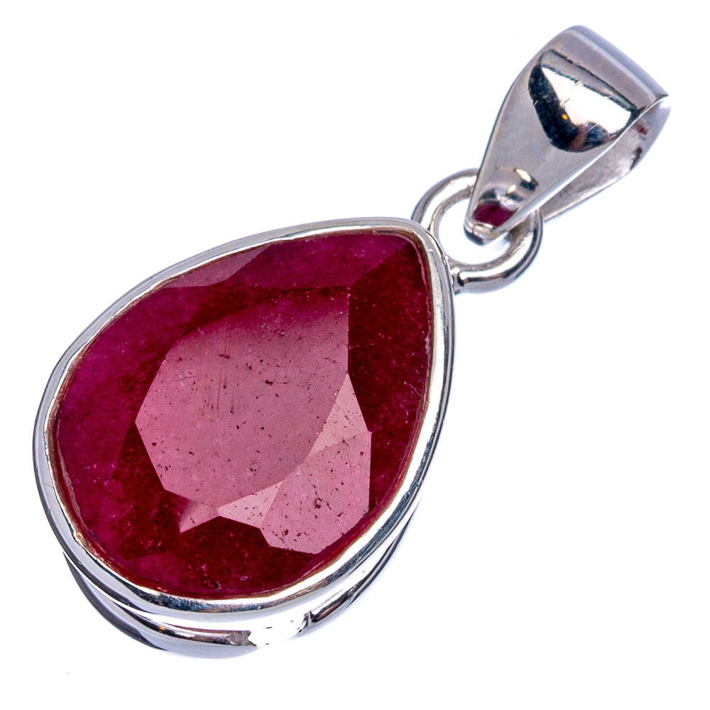 Red Sillimanite Pendant 1 1/8" (925 Sterling Silver) P40295