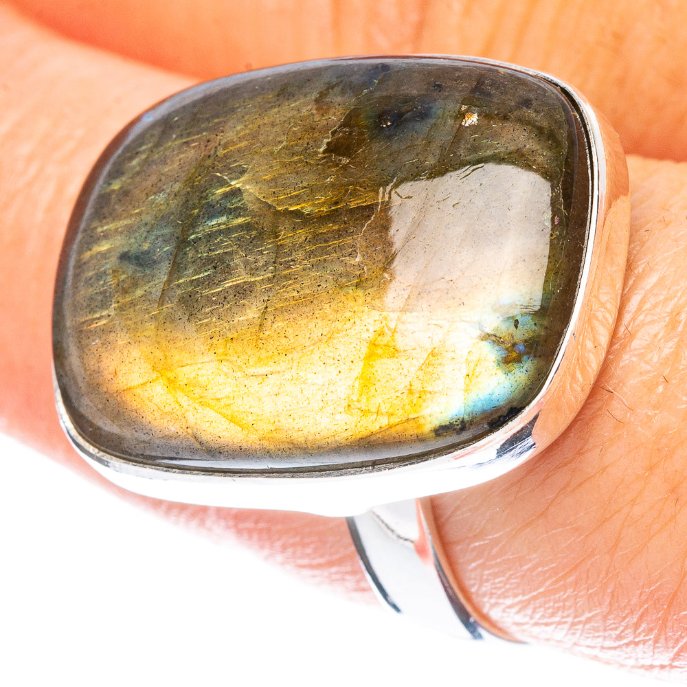 Labradorite Ring Size 8.5 (925 Sterling Silver) R4696