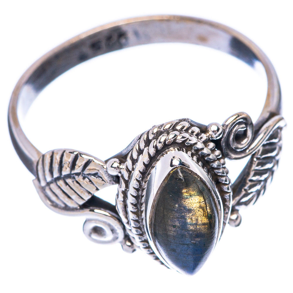 Labradorite Leaf 925 Sterling Silver Ring Size 7.75 (925 Sterling Silver) R5339