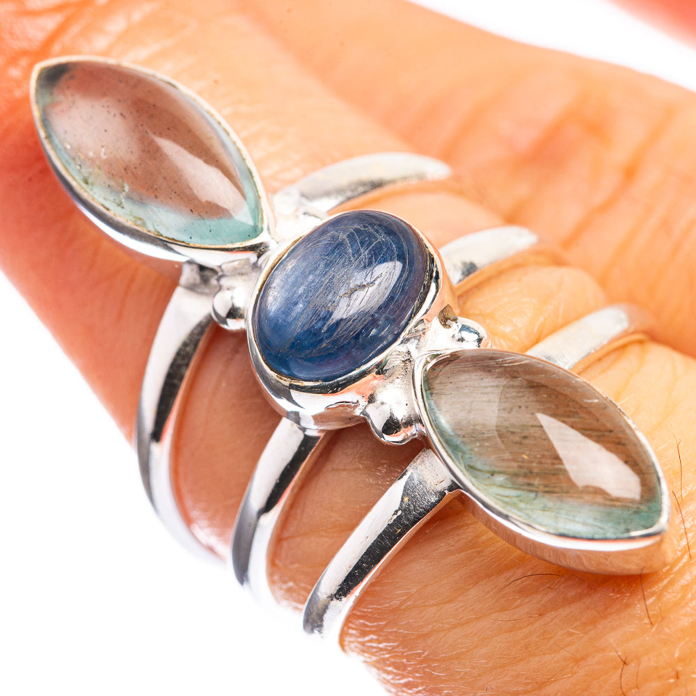 Kyanite, Aquamarine 925 Sterling Silver Ring Size 6.25
