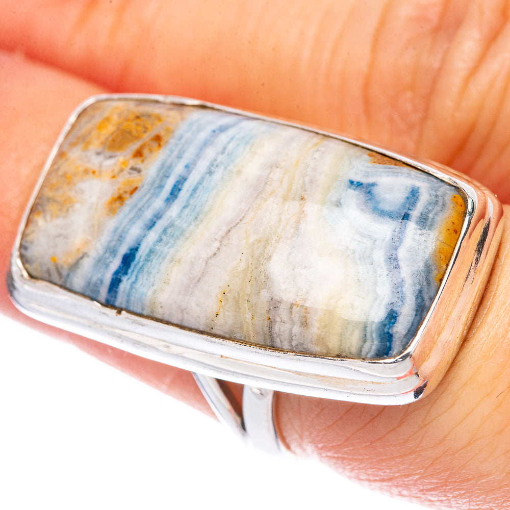 Blue Scheelite Ring Size 6 (925 Sterling Silver) R1643