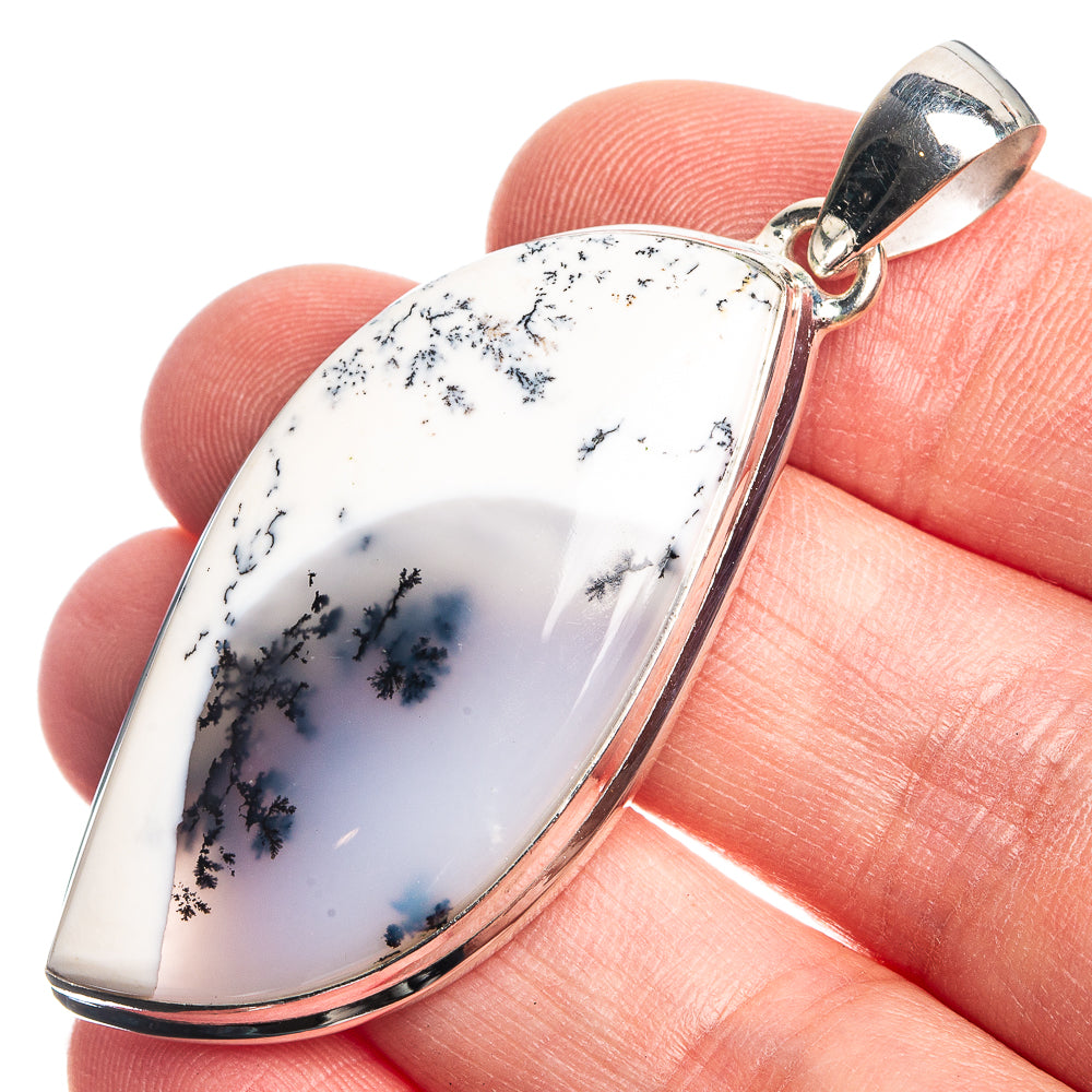 Dendritic Opal 925 Sterling Silver Pendant 2 1/8"