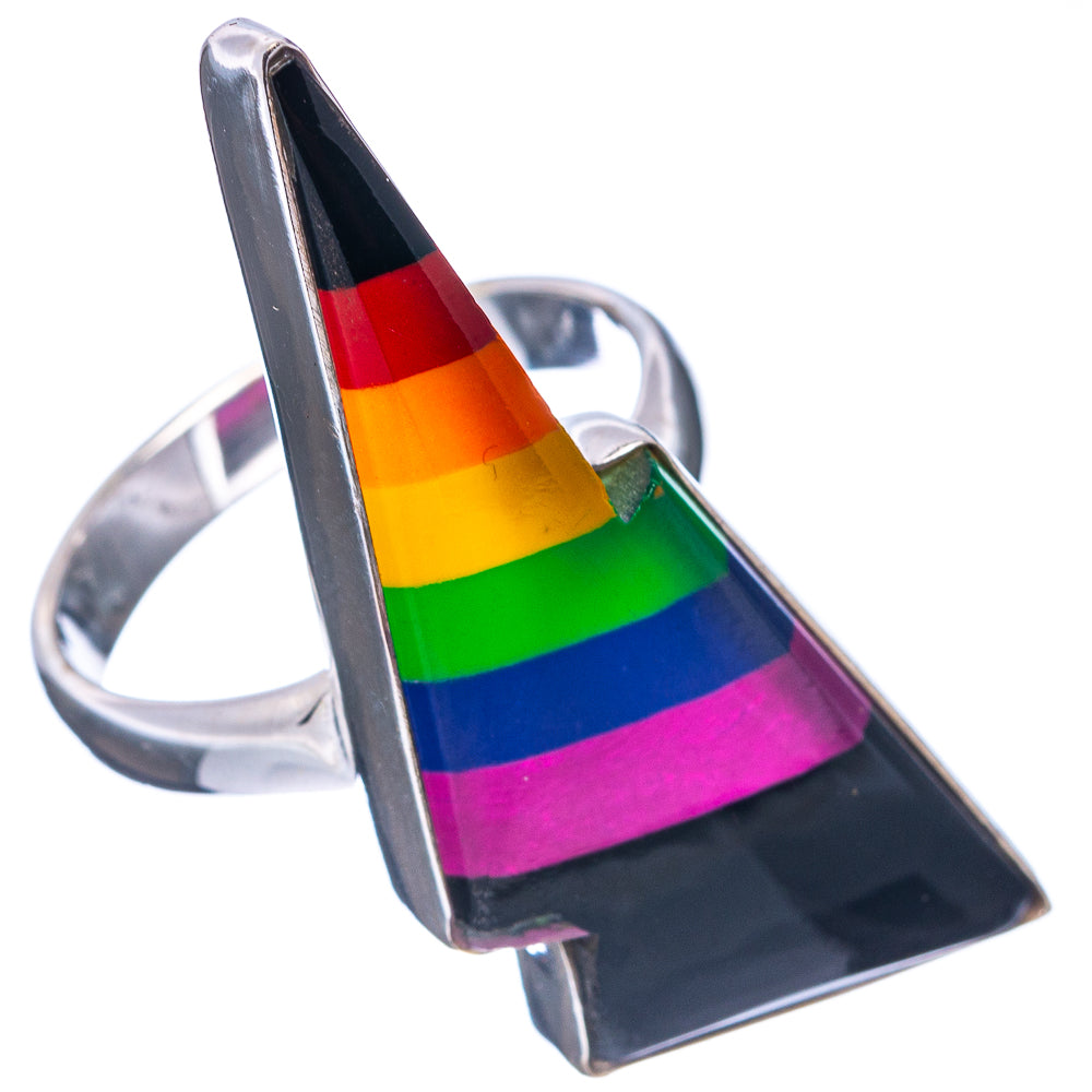Premium Rainbow Bolt Ring Size 8 (.925 Sterling Silver)