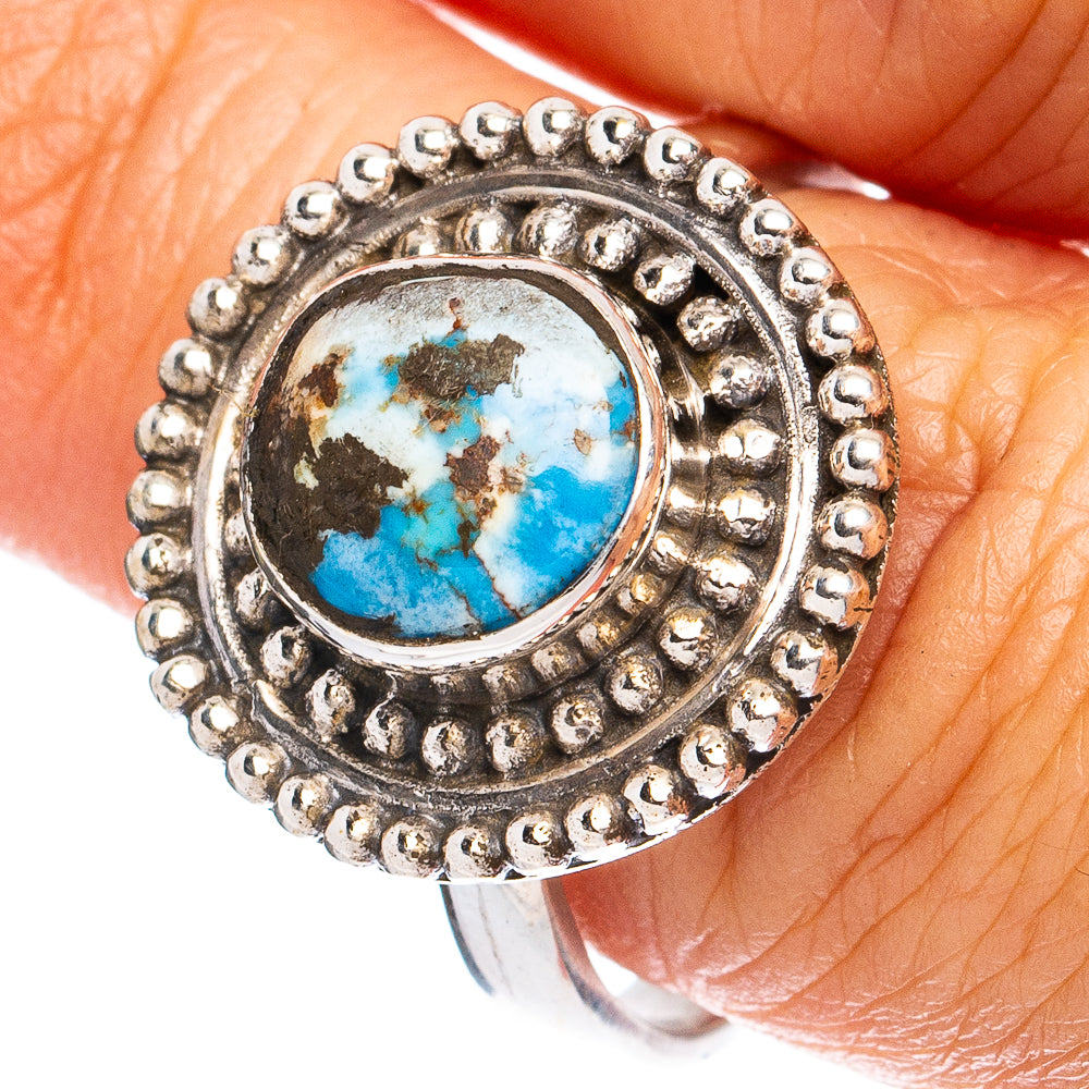 Rare Golden Hills Turquoise Ring Size 9 (925 Sterling Silver) R8574