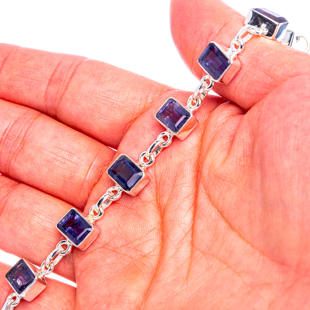Tanzanite 925 Sterling Silver Bracelet 6 7/8 To 8" Ana Co B90354