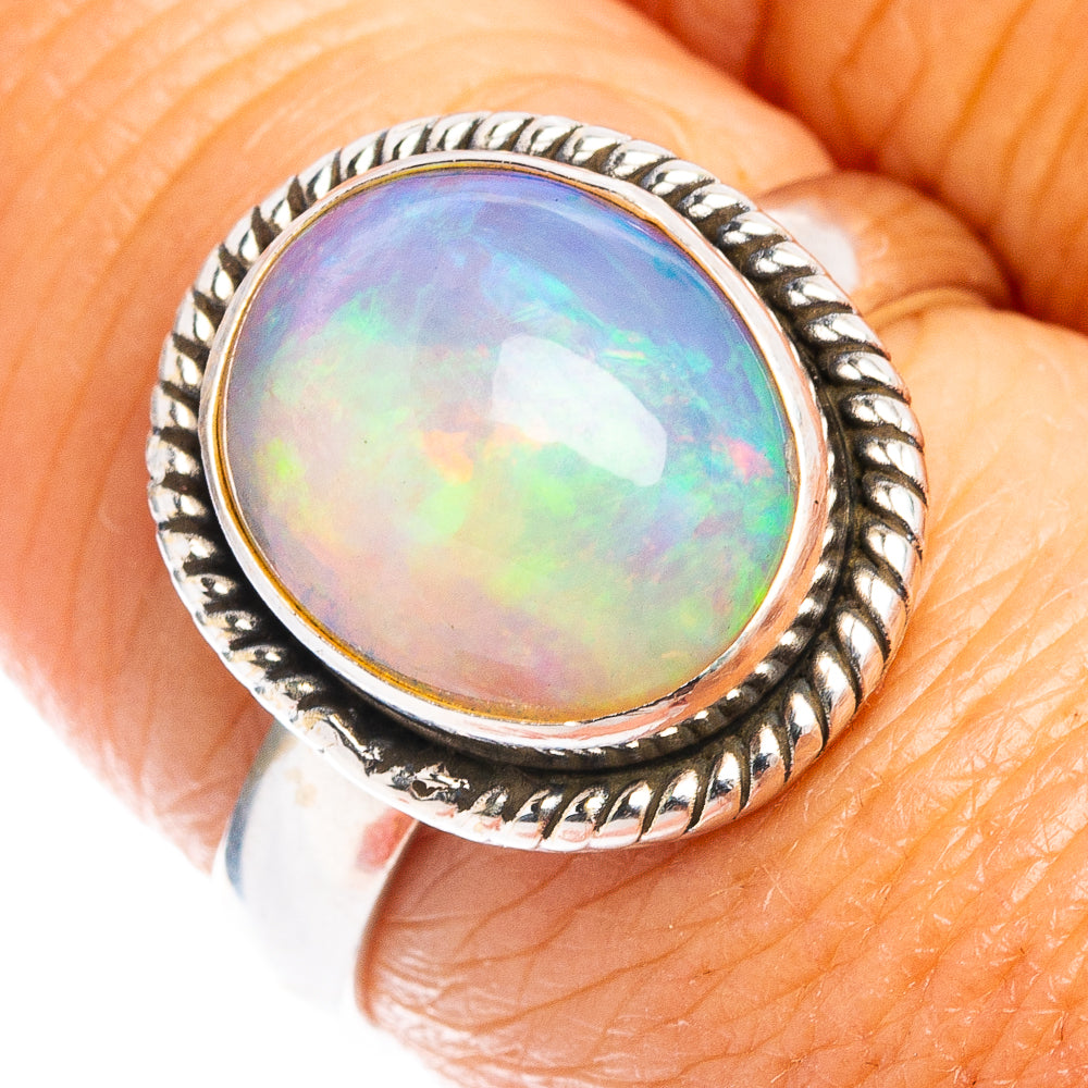 Rare AAA Ethiopian Opal Ring Size 7.5 (.925 Sterling Silver)