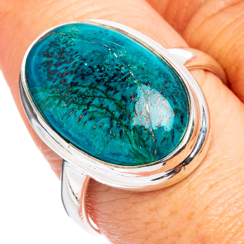 Peruvian Chrysocolla Ring Size 9.75 (.925 Sterling Silver)