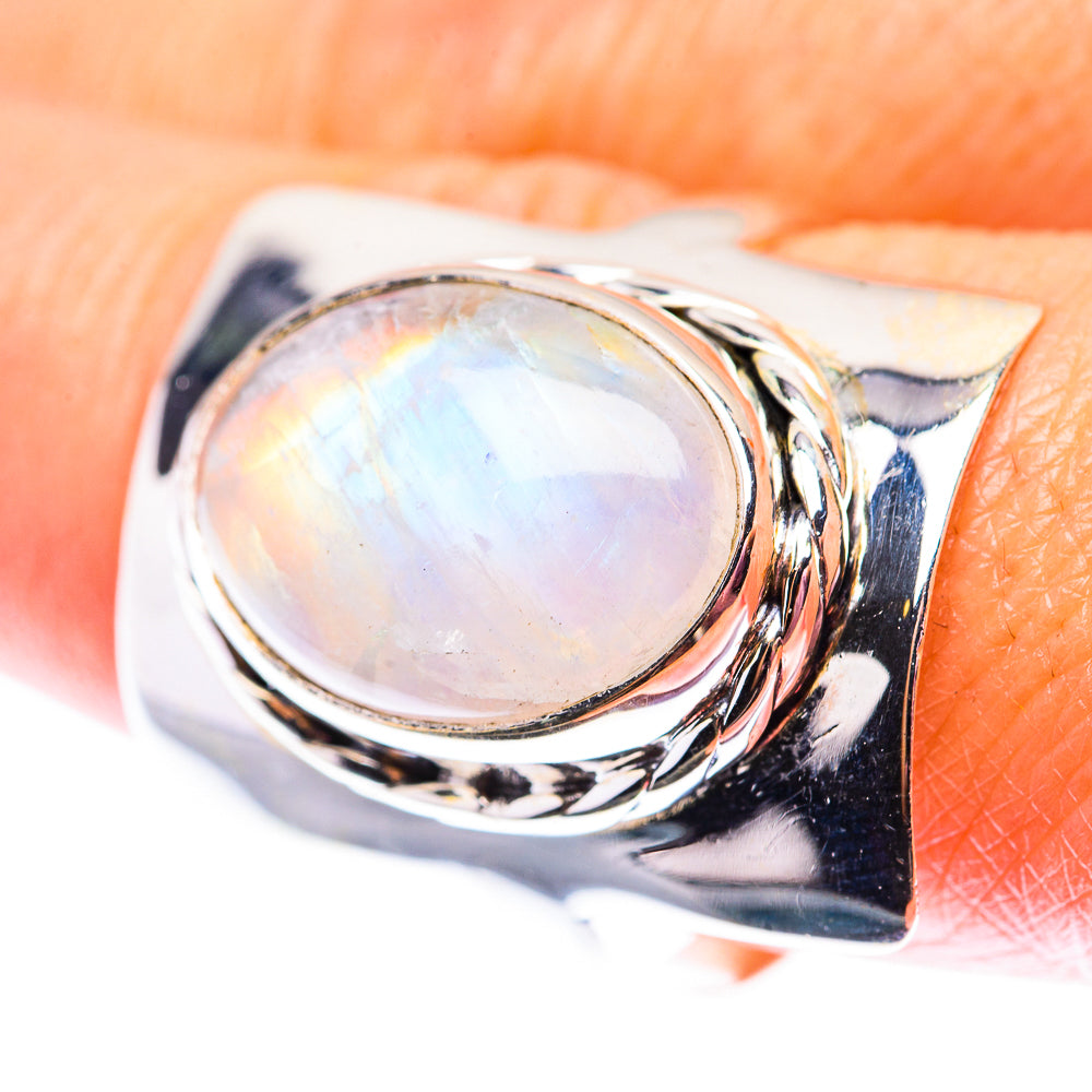 Rainbow Moonstone Ring Size 9.75 (925 Sterling Silver) RING140162