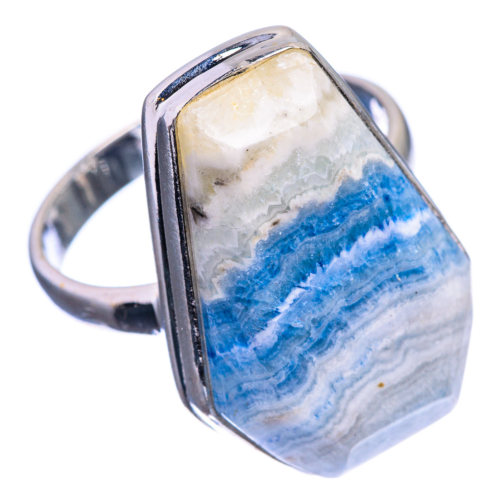 Blue Scheelite Ring Size 10 (925 Sterling Silver) R142069