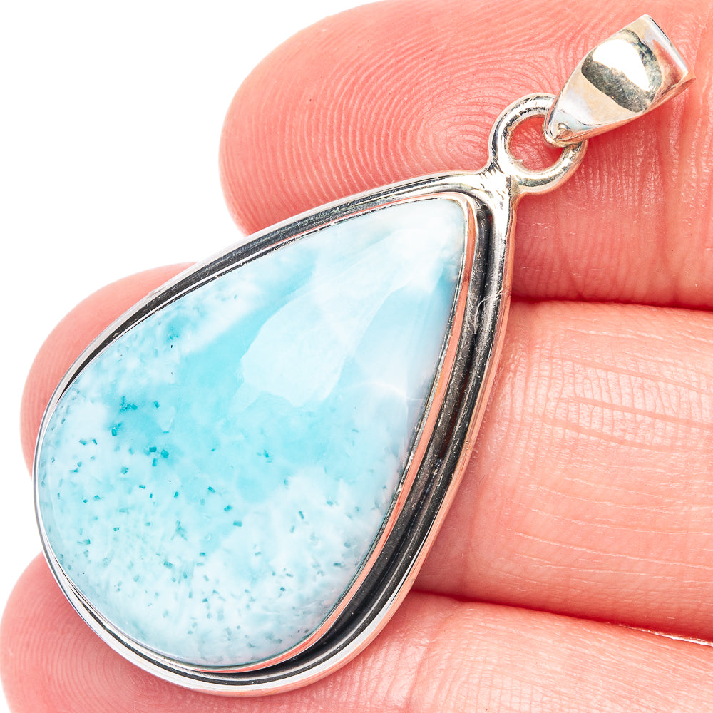 Larimar Pendant 1 1/2" (925 Sterling Silver) P44324