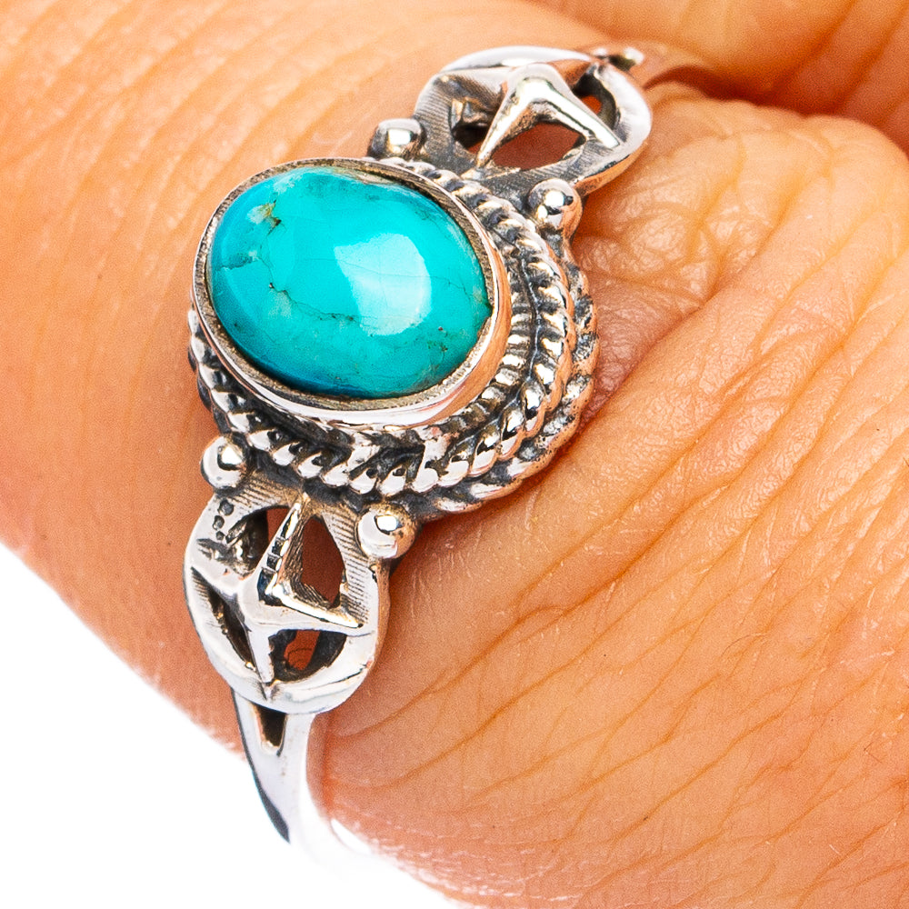 Mohave Turquoise Ring Size 7.75 (925 Sterling Silver) R8285