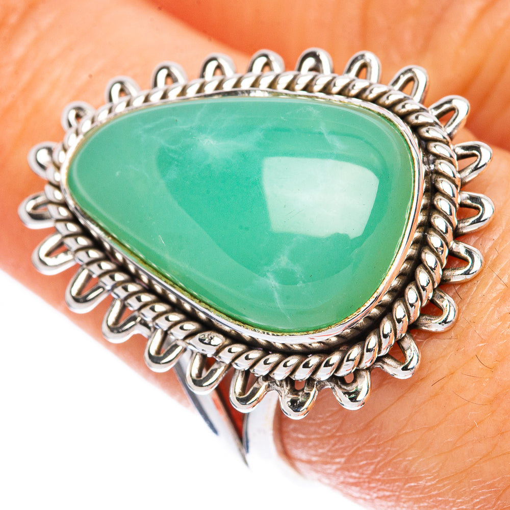 Chrysoprase Ring Size 8.25 (925 Sterling Silver) R2006