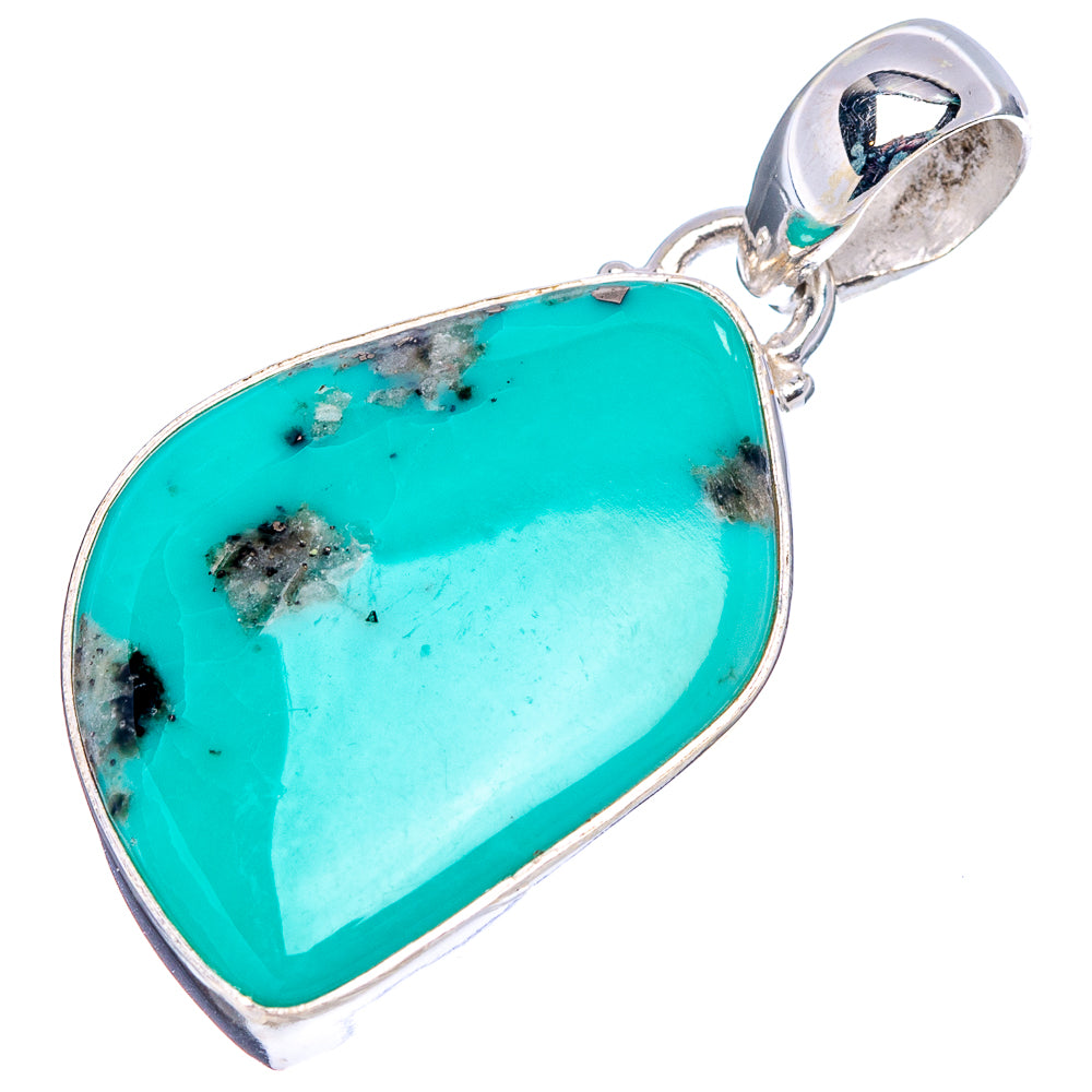 Campitos Turquoise Pendant 1 1/2" (.925 Sterling Silver)