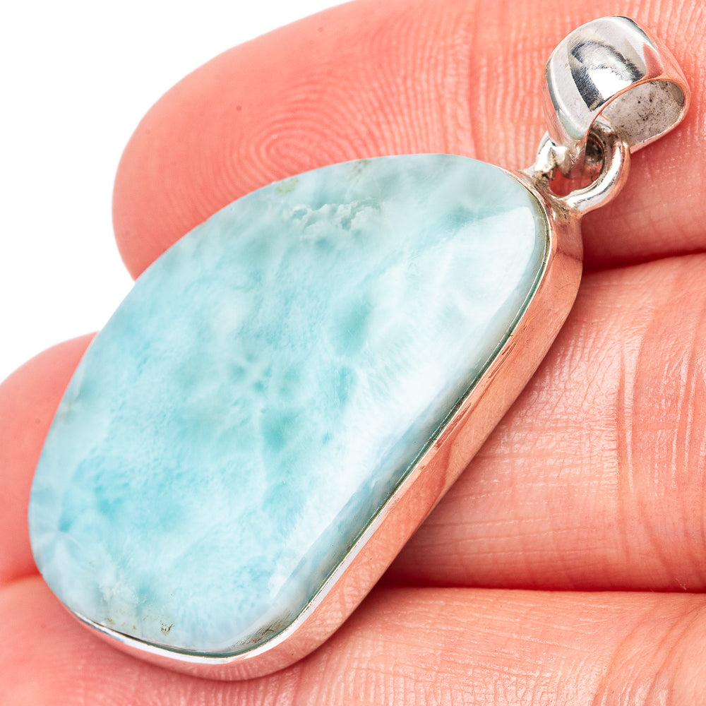 Larimar Pendant 1 5/8" (925 Sterling Silver) P42834