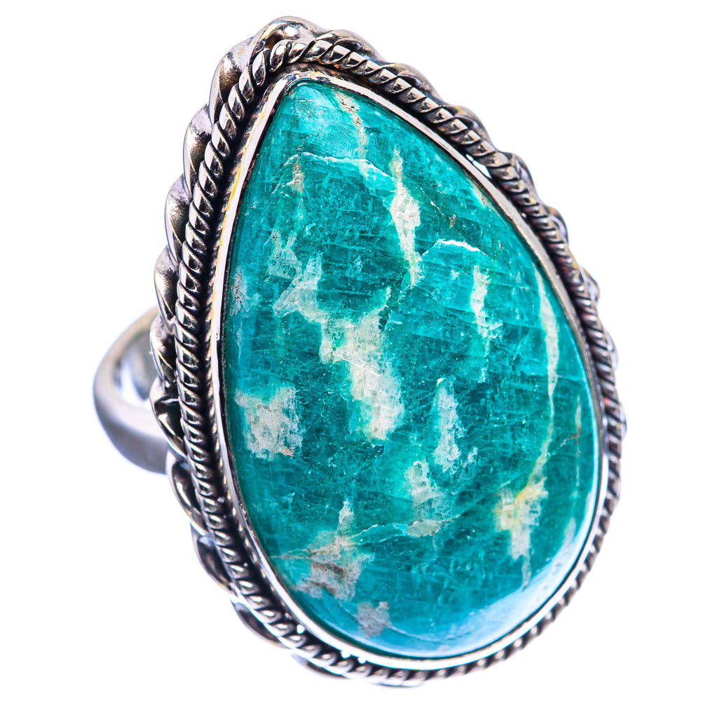 Large Amazonite Ring Size 9.5 (925 Sterling Silver) R142176