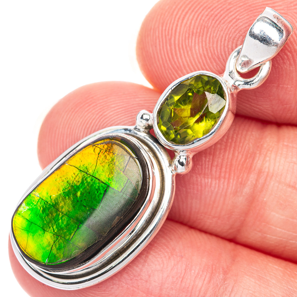 Canadian Ammolite Pendant 1 5/8" (925 Sterling Silver) PD39864