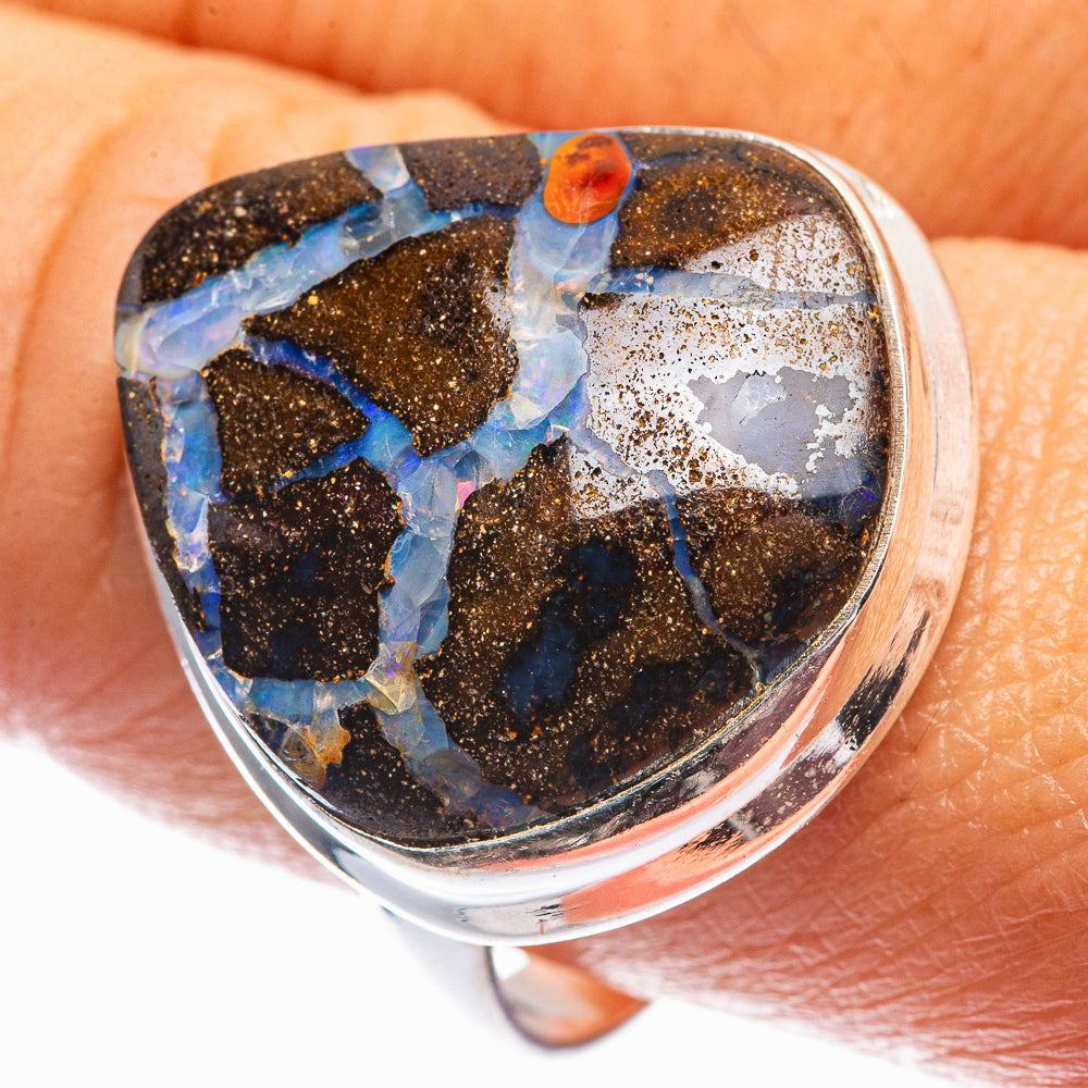 Boulder Opal Ring Size 10.5 (925 Sterling Silver) R142305