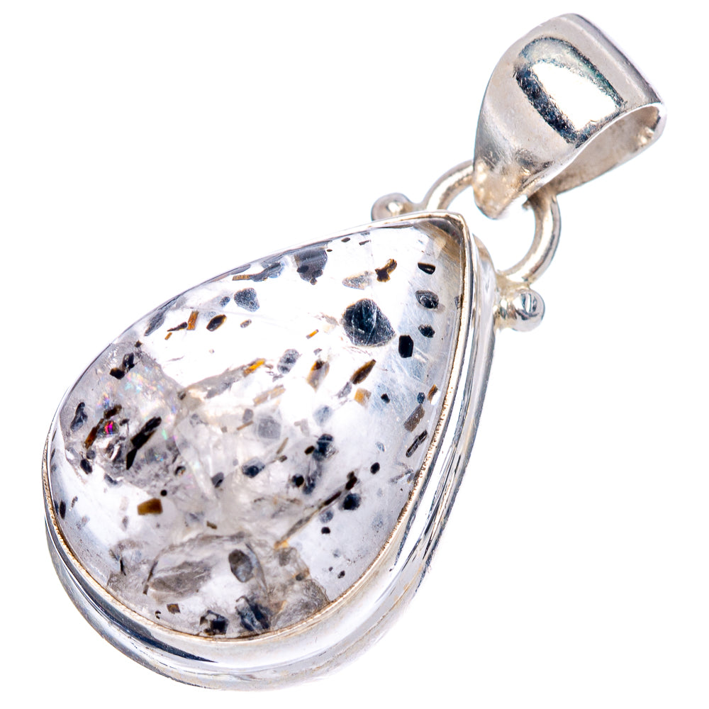 Hematite In Quartz Lepidocrocite Pendant 1 1/4" (.925 Sterling Silver)