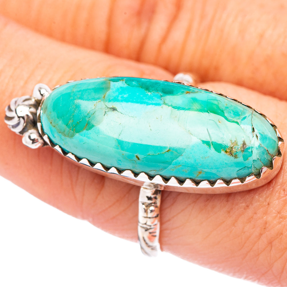 Rare Kingman Turquoise Ring Size 7.75 (.925 Sterling Silver)