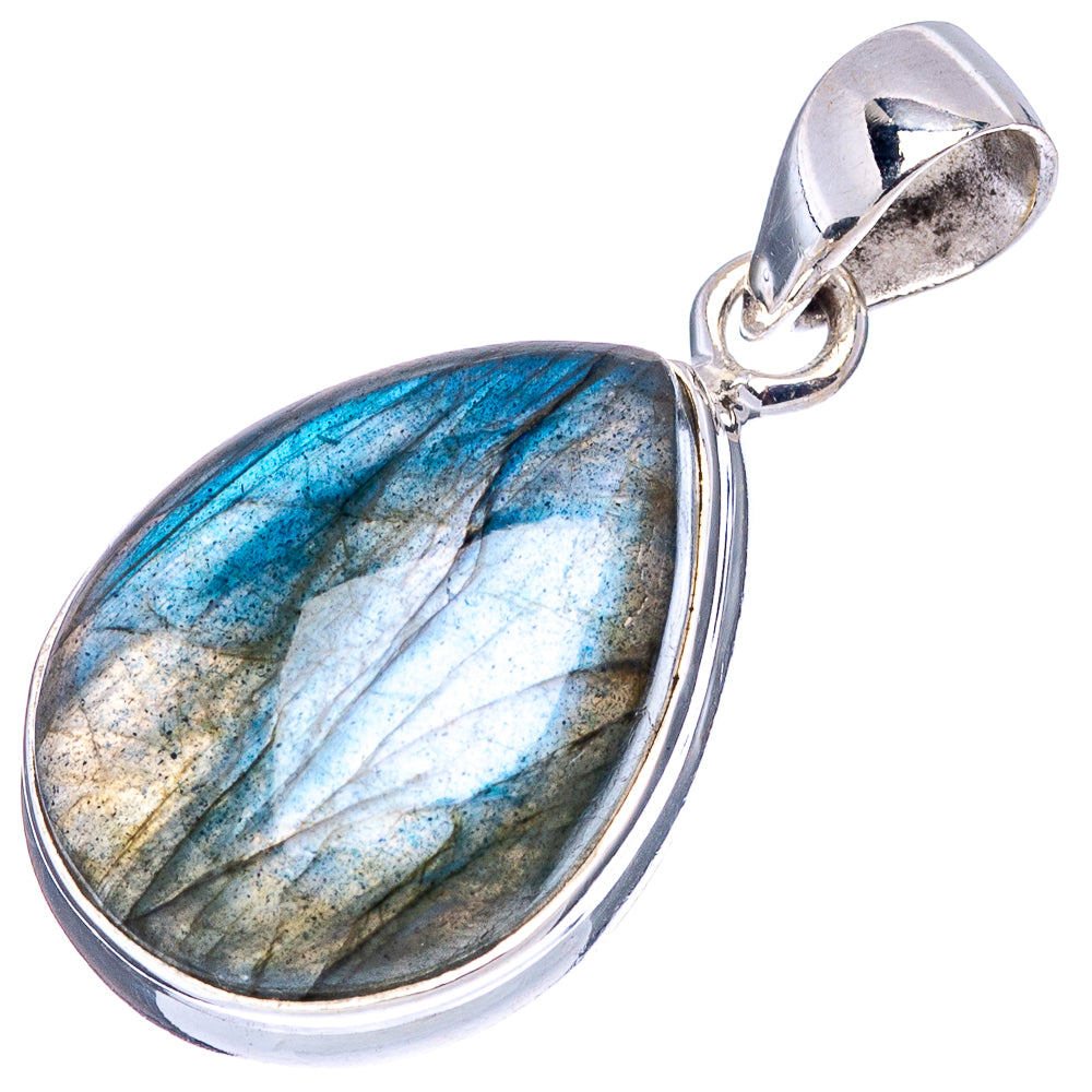 Labradorite Pendant 1 1/4" (.925 Sterling Silver)