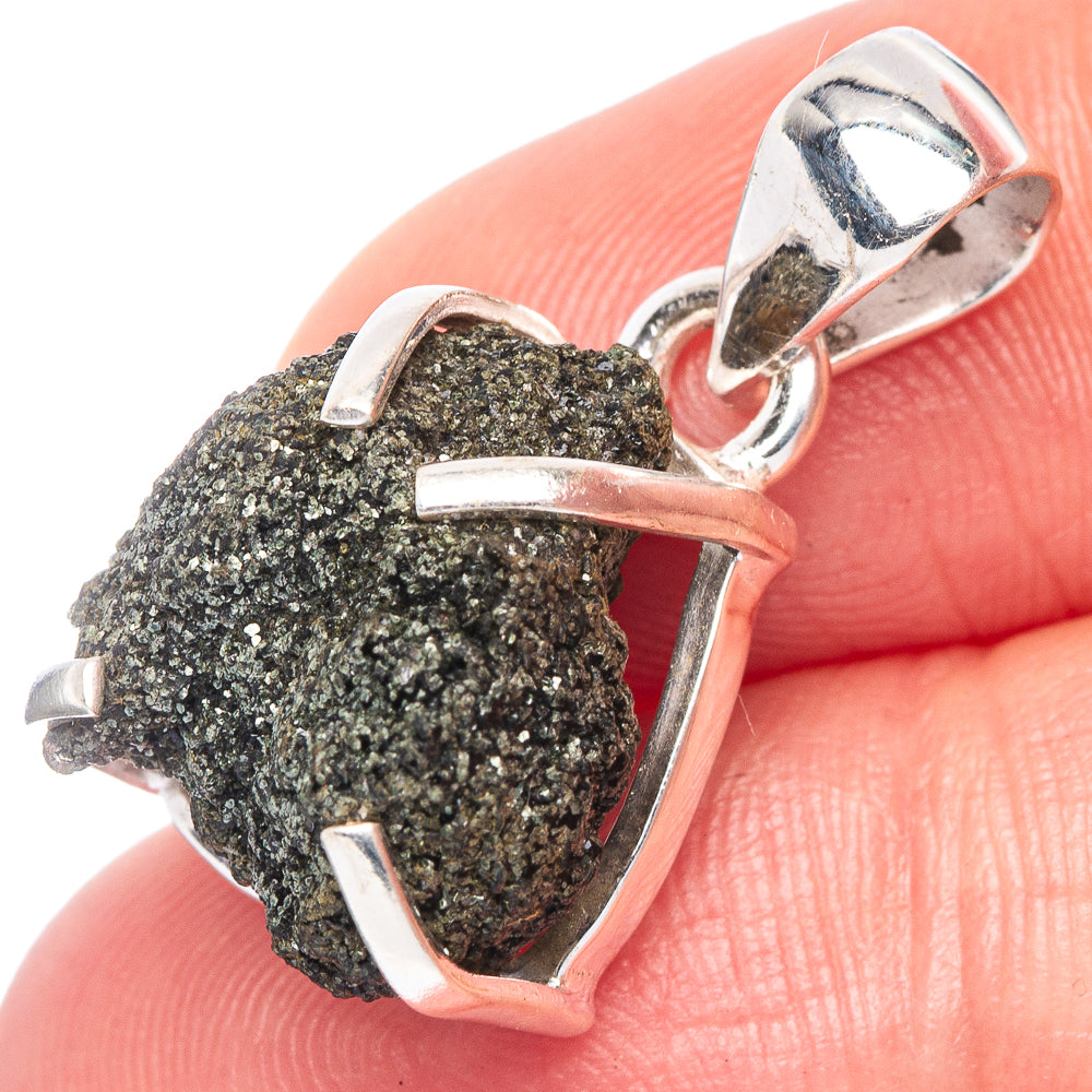Raw Seraphinite Pendant 1" (925 Sterling Silver) P41493