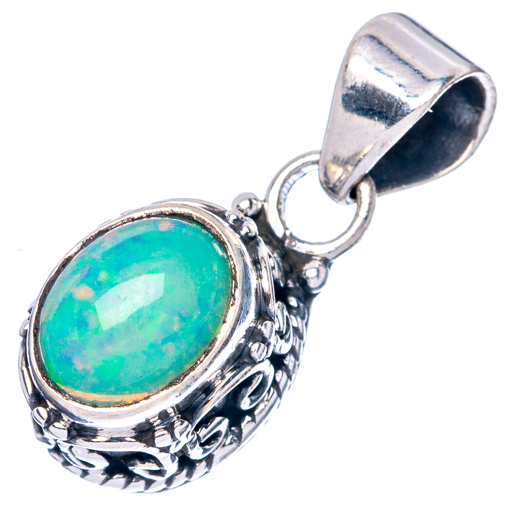 Rare Ethiopian Opal Pendant 7/8" (925 Sterling Silver) P42884