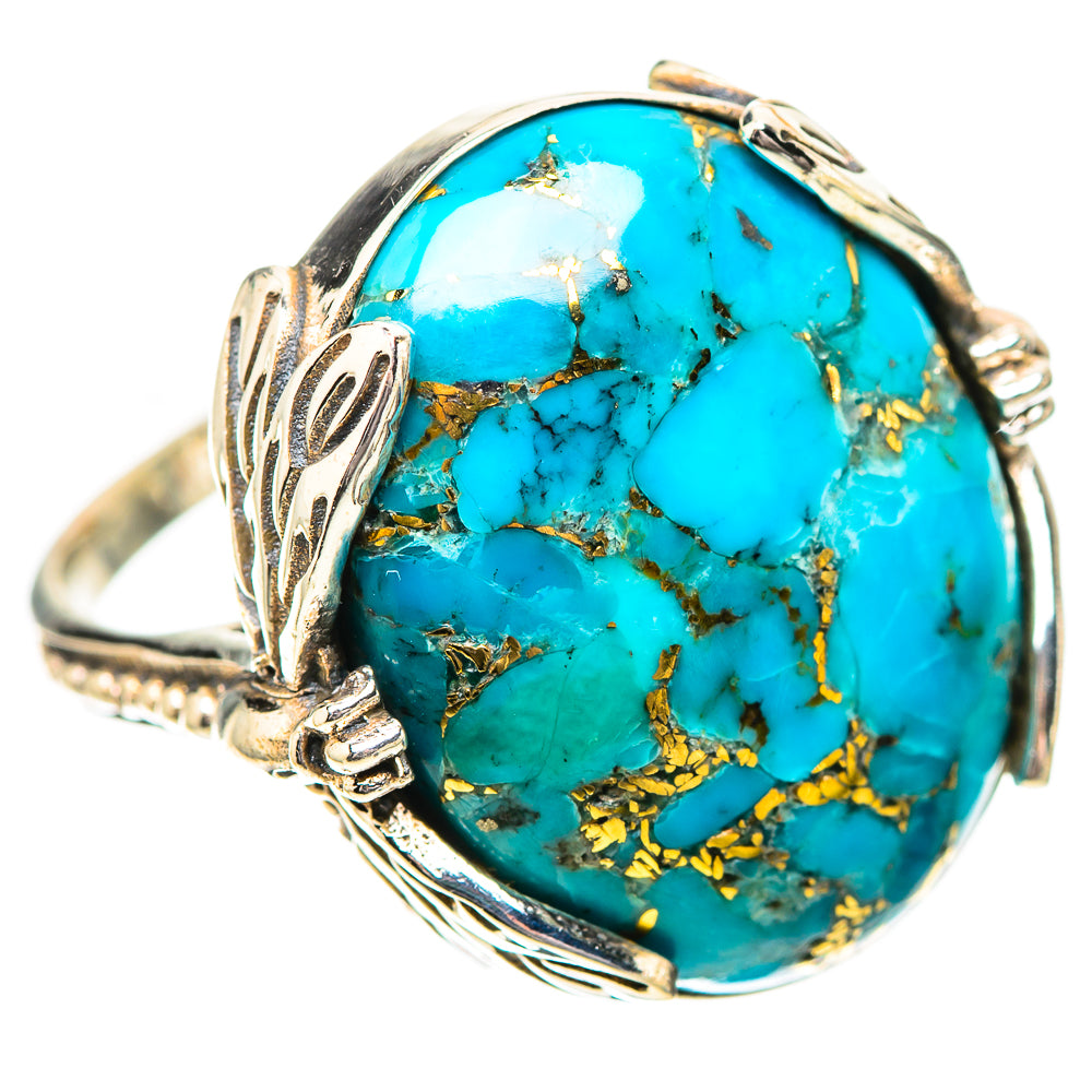 Blue Copper Composite Turquoise Ring Size 8.75 (925 Sterling Silver) RING139045