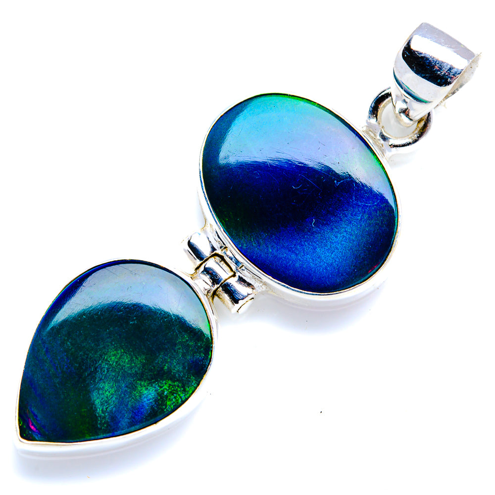 Aura Opal 925 Sterling Silver Pendant 1 3/4" (925 Sterling Silver) PD38356