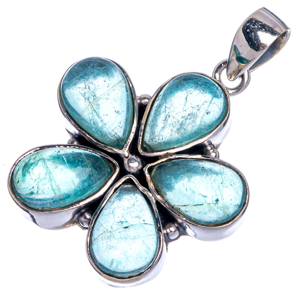 Blue Fluorite Pendant 1 1/2" (925 Sterling Silver) P39824