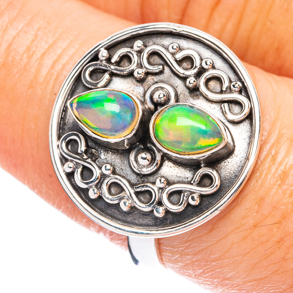 Rare  Ethiopian Opal Ring Size 8 (925 Sterling Silver) R3744