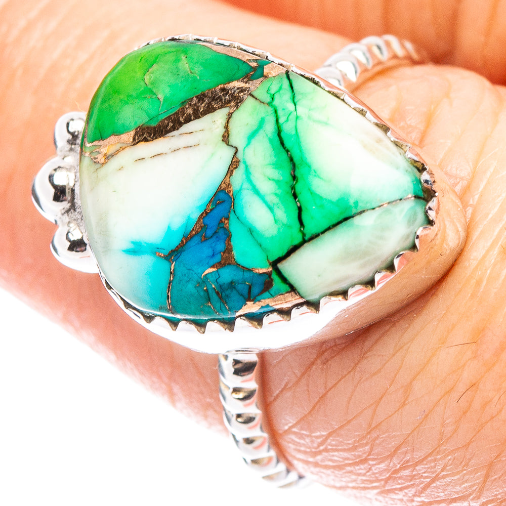 Green Dahlia Mohave Turquoise Ring Size 7 (.925 Sterling Silver)