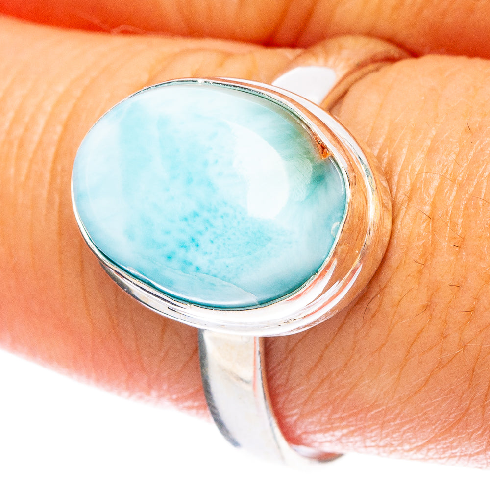 Larimar Ring Size 8.75 (925 Sterling Silver) R6780