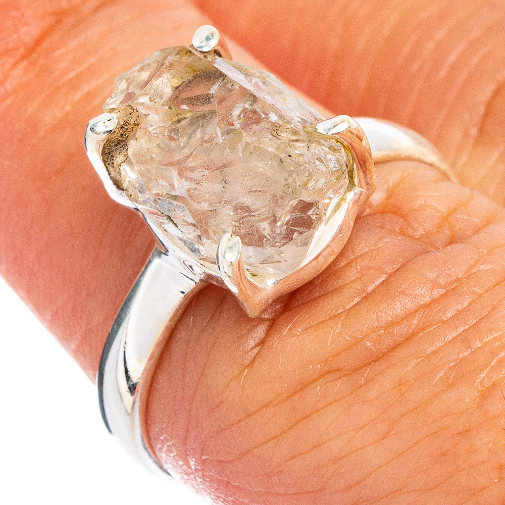 Herkimer Diamond Ring Size 6.75 (.925 Sterling Silver)