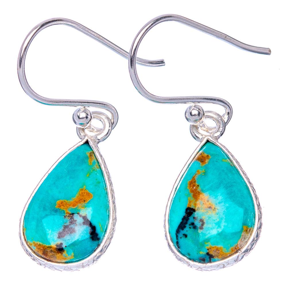 Chrysocolla Earrings 1 1/8" (925 Sterling Silver) E1268