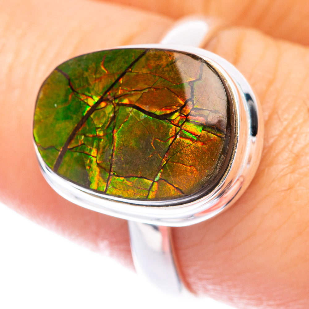 Ammolite Ring Size 8.5 (925 Sterling Silver) R144987