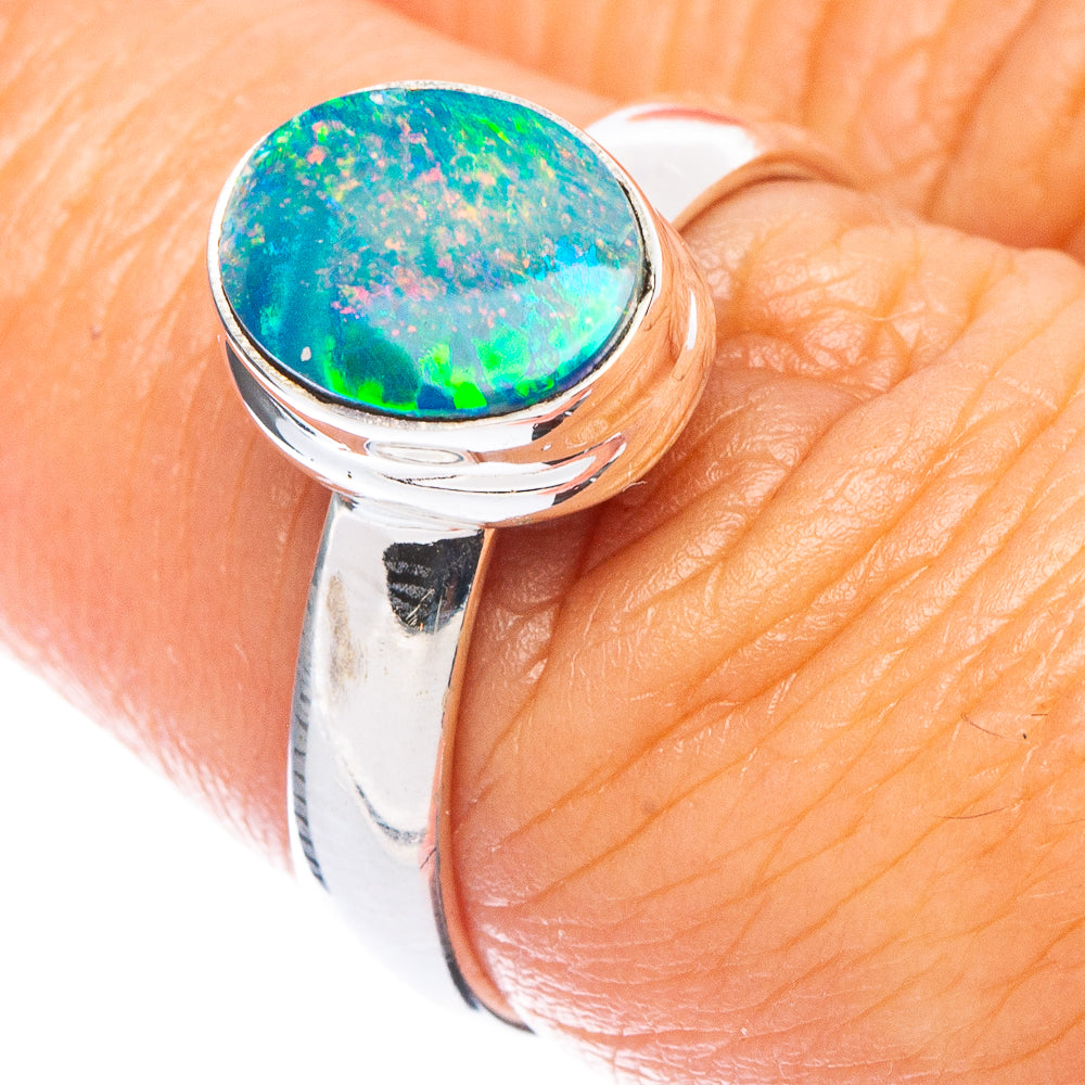 Rare Doublet Opal Ring Size 7 (925 Sterling Silver) R7103