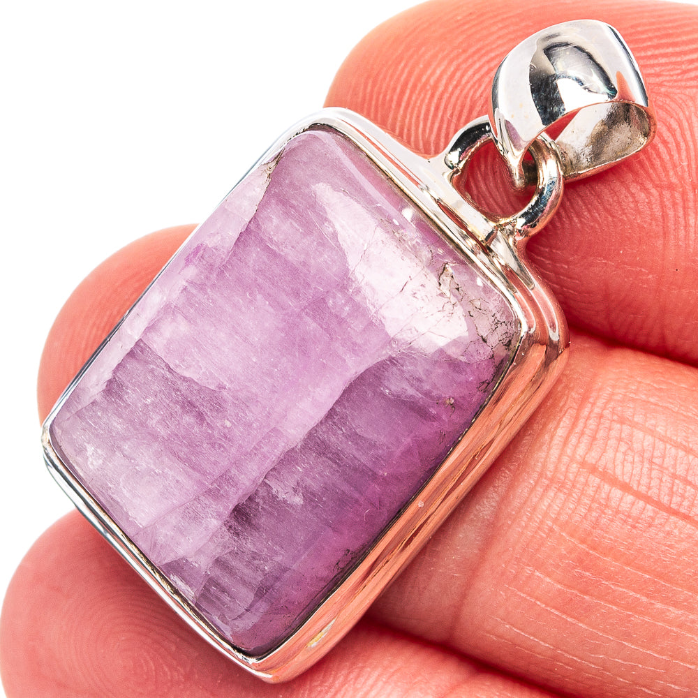 Kunzite Pendant 1 1/4" (.925 Sterling Silver)