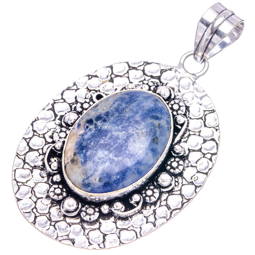 Sodalite Pendant 2 3/8" (German Silver)