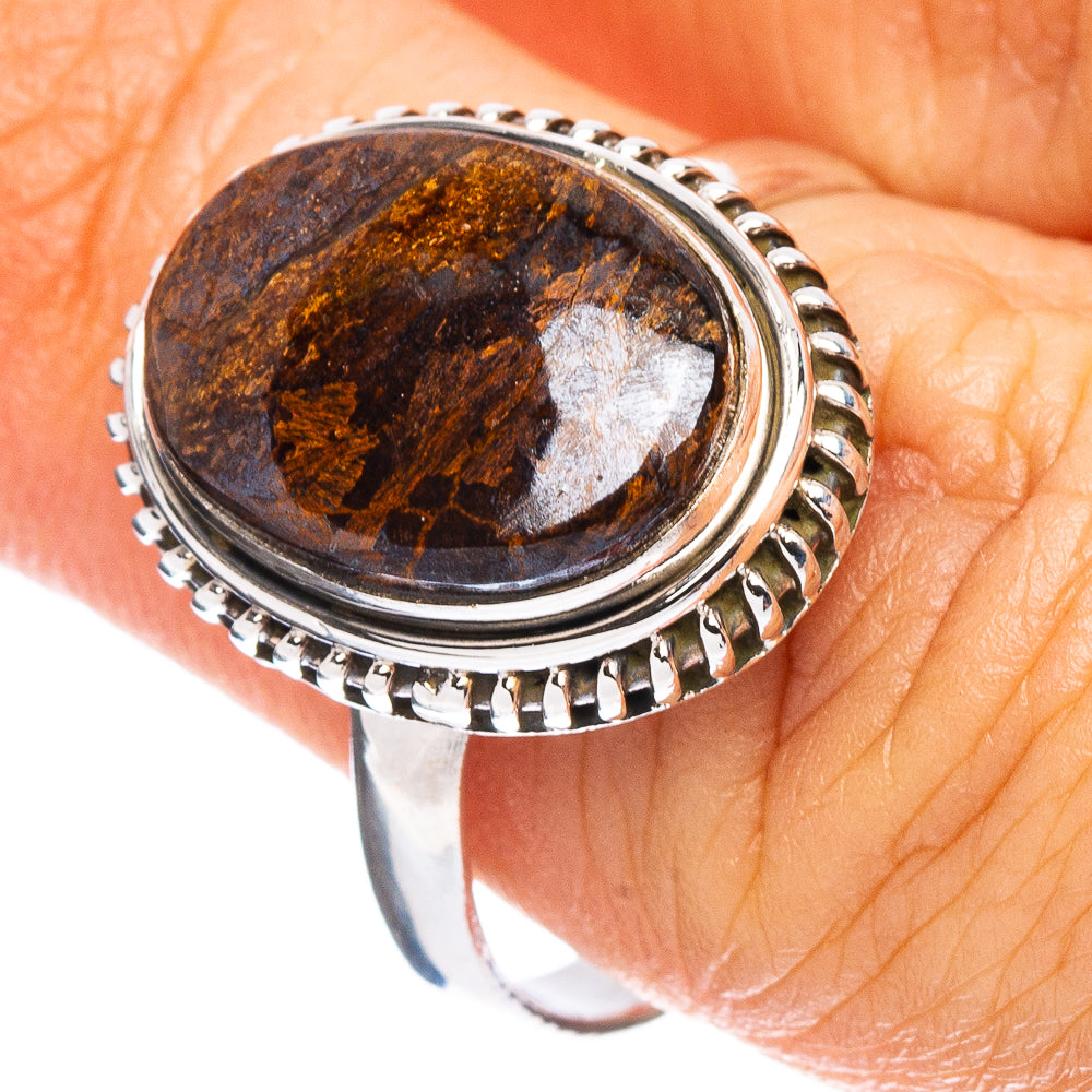 Bronzite Ring Size 8 (925 Sterling Silver) R8008