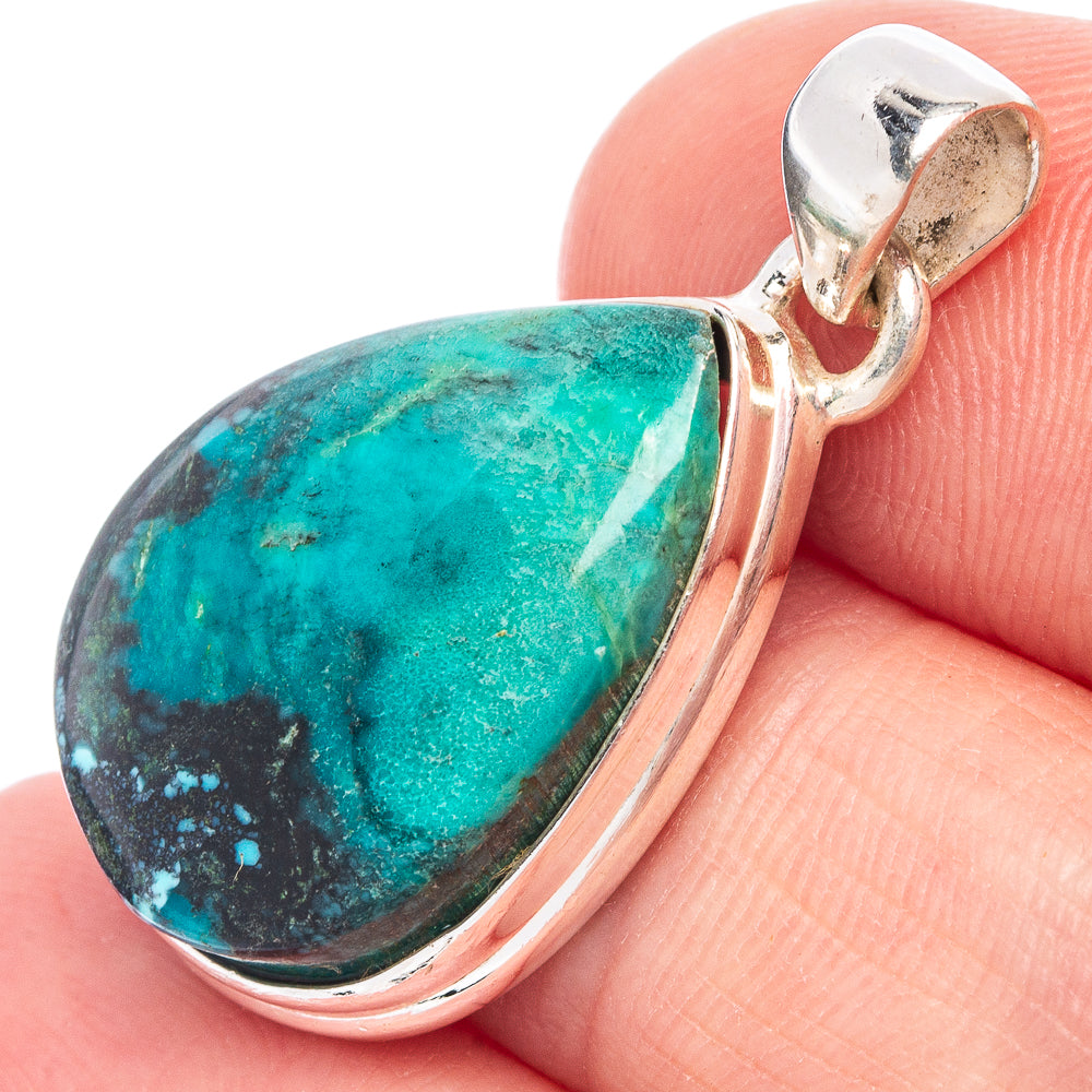 Rare Spiderweb Turquoise Pendant 1 1/8" (925 Sterling Silver) P44492