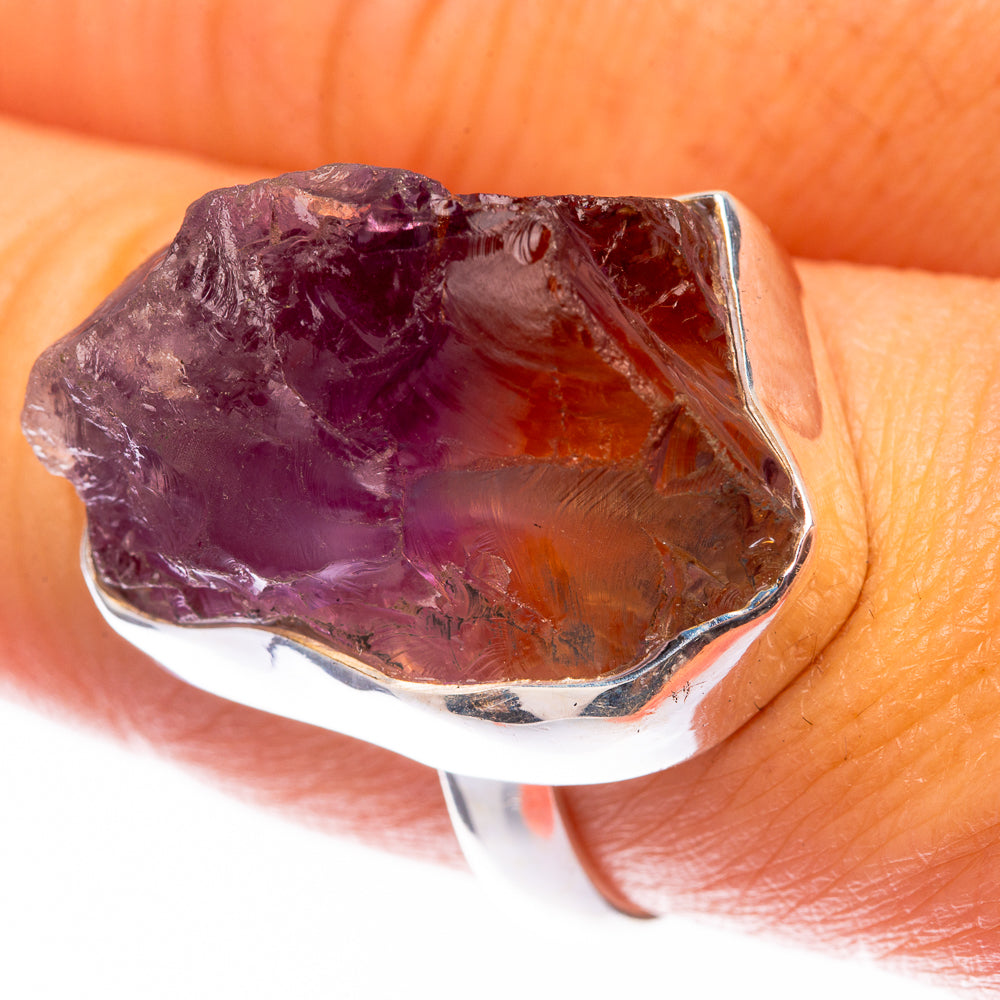Raw Ametrine 925 Sterling Silver Ring Size 8 (925 Sterling Silver) RING140357