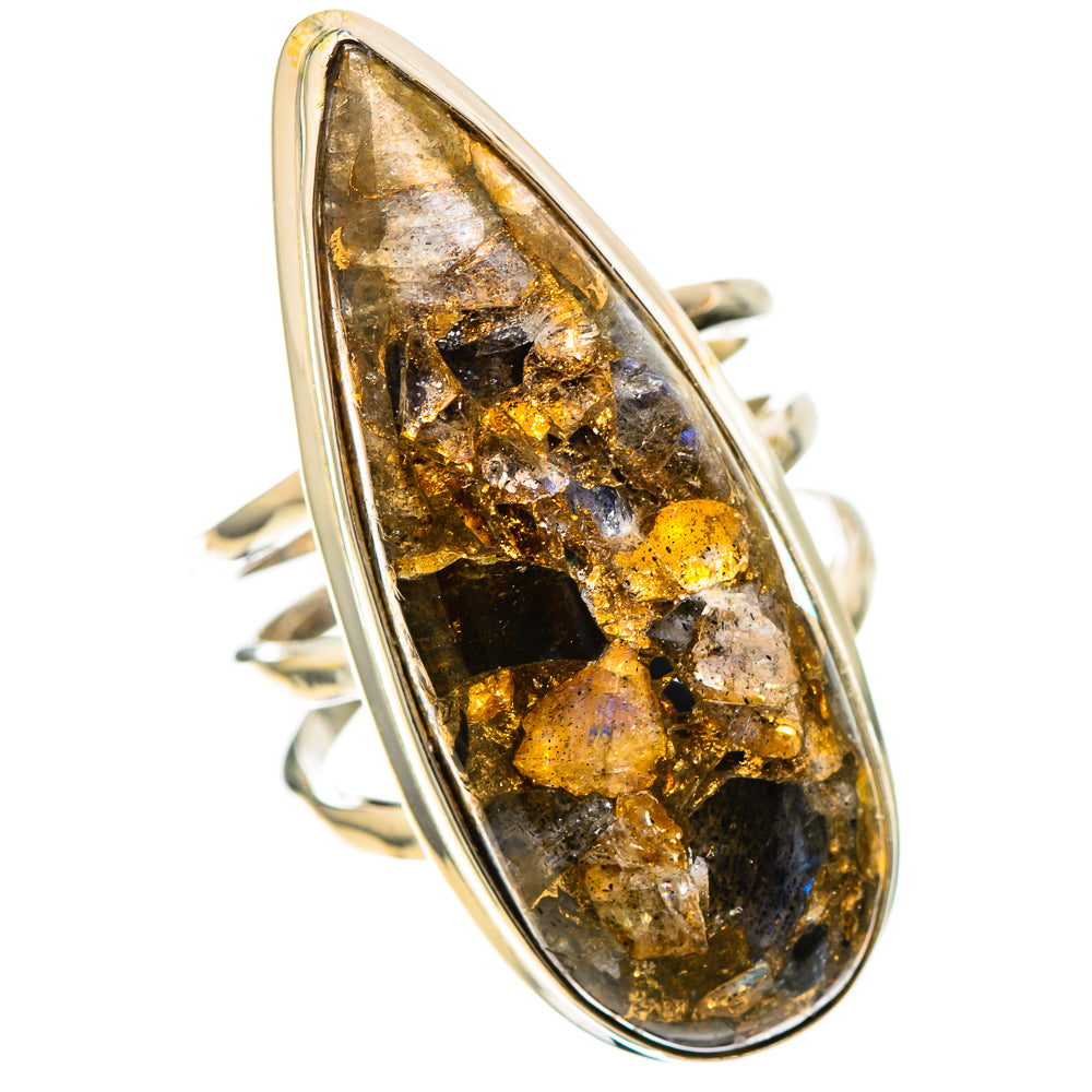 Large Brecciated Labradorite Ring Size 6.25 (925 Sterling Silver) RING137959