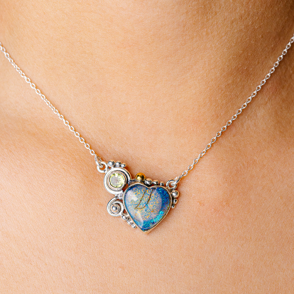 Sterling Opal, Perido Necklace 16.5" (925 Sterling Silver) N90235